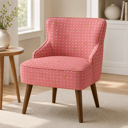 Neko and Tori Ohanadotto-Coral Unbleached Metallic Fabric-Itsuko Naka-Cotton+Steel