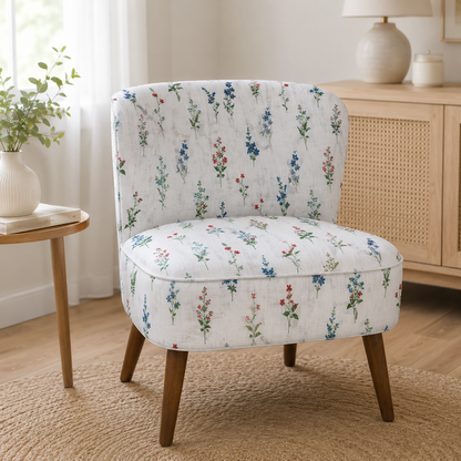Floral-Green-Red-Blue-White-Hokkoh-Japanese Sheeting Fabric-Cotton Linen-301-730-2A