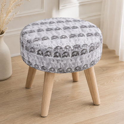 Jacquard Cotton Fabric-Japanese Gauze Cotton-Cosmo-Tan Grey Elephant