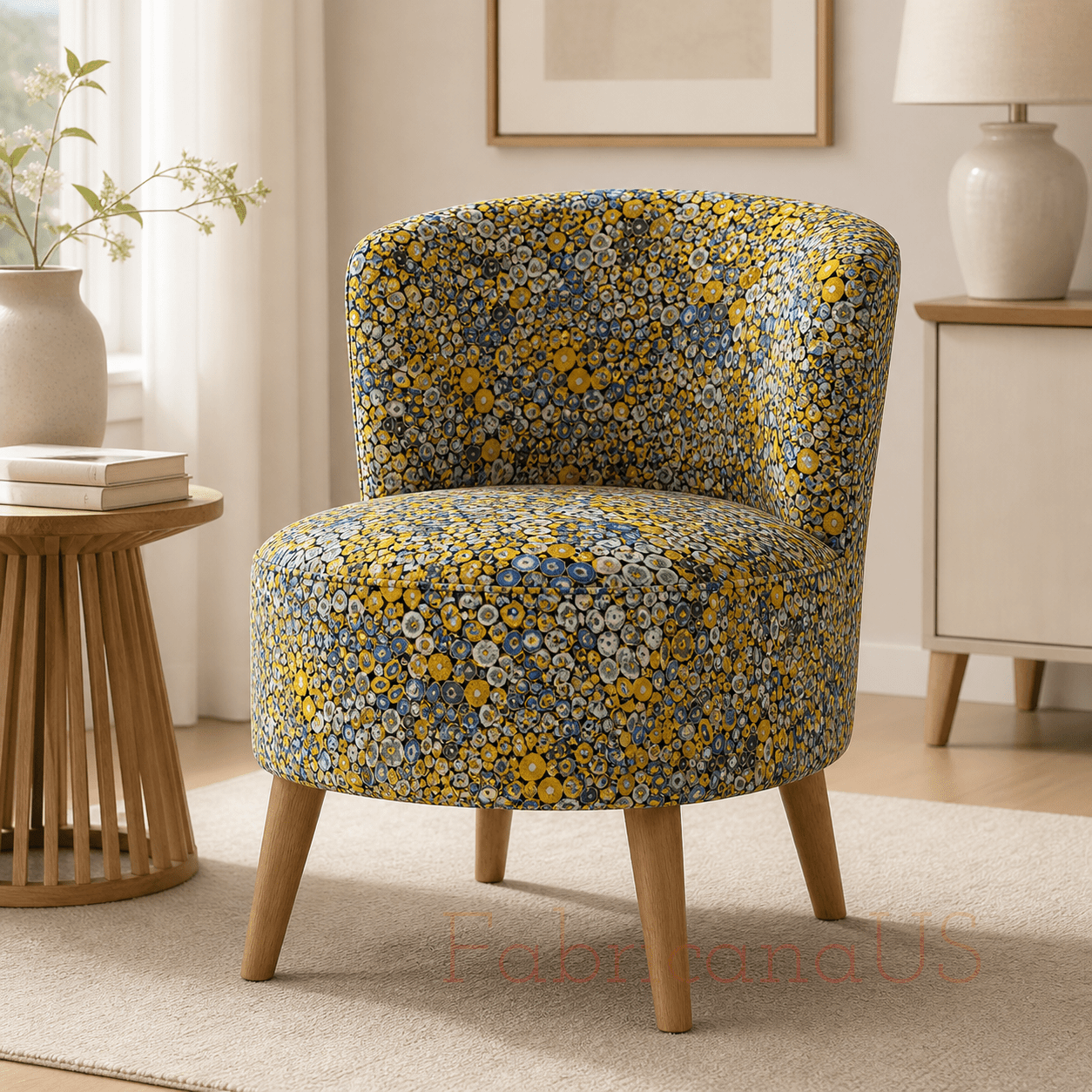 Gustav Klimt Circles Cobalt Metallic Cotton Fabric by Robert Kaufman
