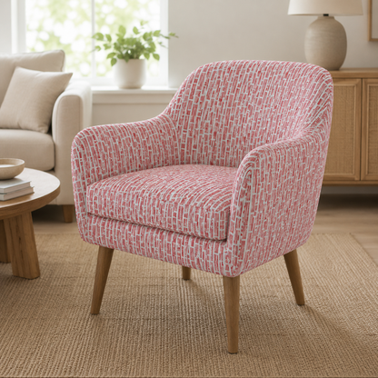 In The Woods-Wood Grain-Peach Unbleached Fabric-Loes Van Oosten
