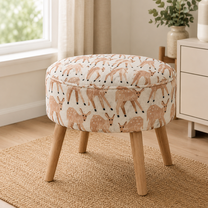 On a Fall Day Fawn & Morning Dew Fabric – Loes Van Oosten for Cotton + Steel – Premium Quilting Cotton – Autumn Nature Fabric