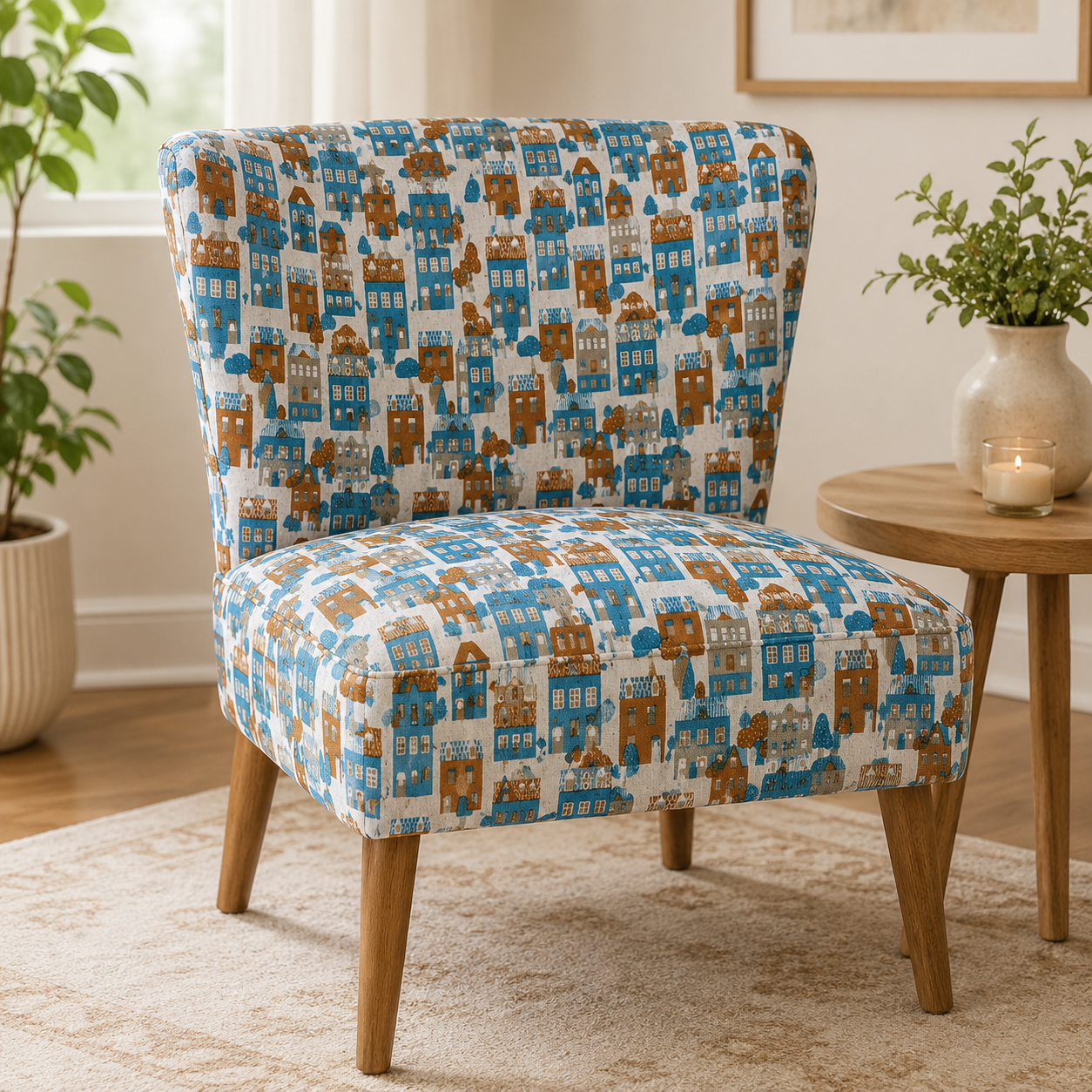 House - House Fabric - Robert Kaufman - Sevenberry - Cotton Flax - Natural