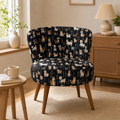 Dog Oxford Fabric-Kokka Fabric-Japanese Textile