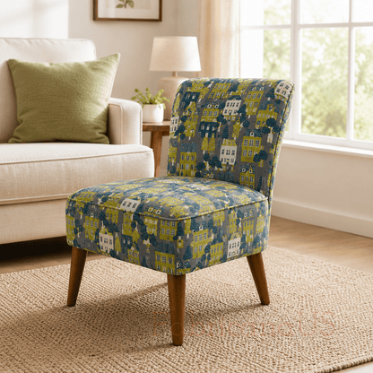 House-House Fabric-Robert Kaufman-Sevenberry-Cotton Flax