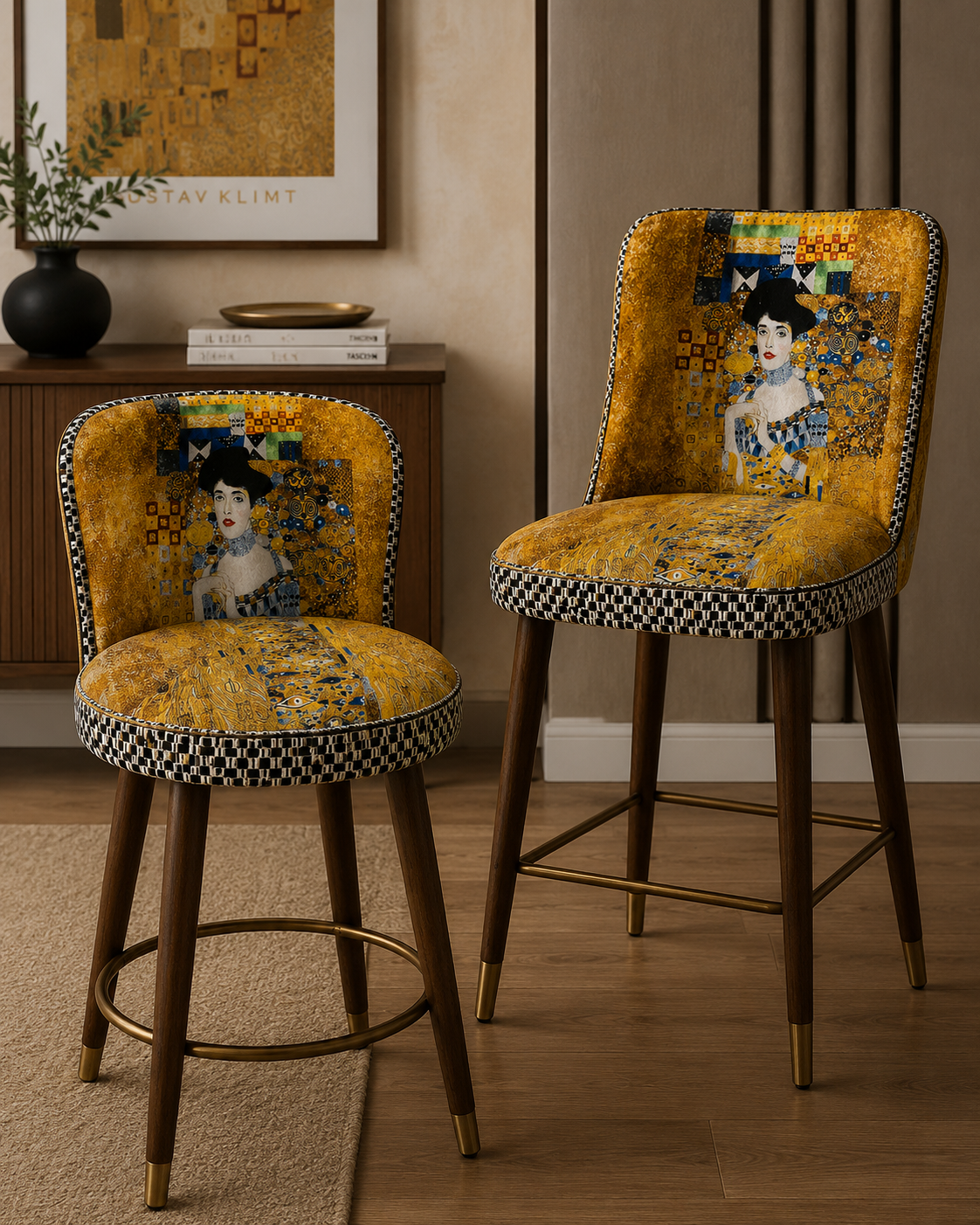 Adele Bloch Bauer-Gustav Klimt-Gold-Robert Kaufman-Quilting Cotton Panel