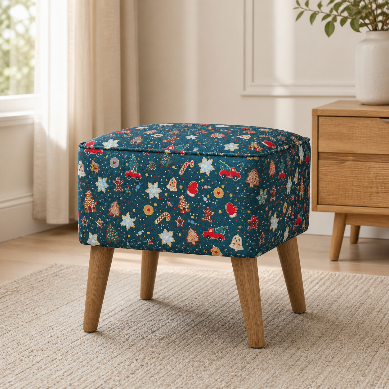 Christmas Cookies Evergreen Metallic Holiday Classics Fabric by Rifle Paper Co. for Cotton + Steel
