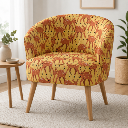 On a Fall Day Fawn & Blonde Fabric – Loes Van Oosten for Cotton + Steel – Premium Quilting Cotton – Autumn Woodland Fabric