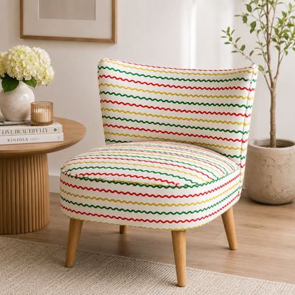 Ribbon Stripe Cream Metallic Holiday Classics Fabric by Rifle Paper Co. for Cotton + Steel