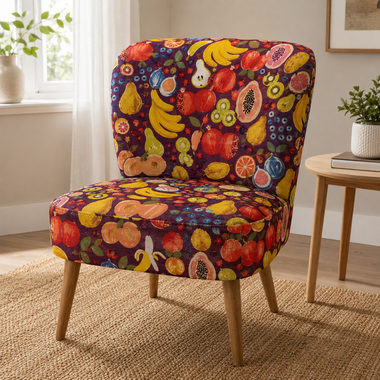 Orchard-Fruit Stand-Burgundy Fabric-Rifle Paper Co