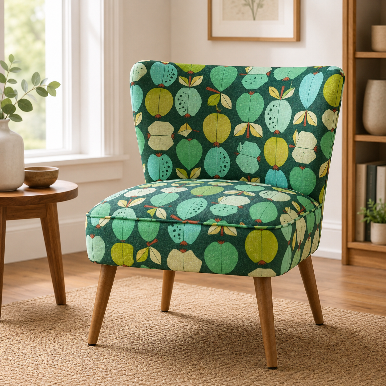 Under the Apple Tree-Orchard Green Unbleached Canvas-Loes Van Oosten