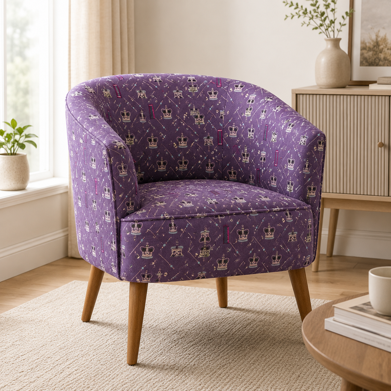 London Town HRH-Royal Purple Fabric-Sara Mulvanny-Cotton + Steel