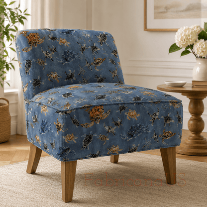 Sea Turtle - Japanese Fabric - Blue Twill Fabric