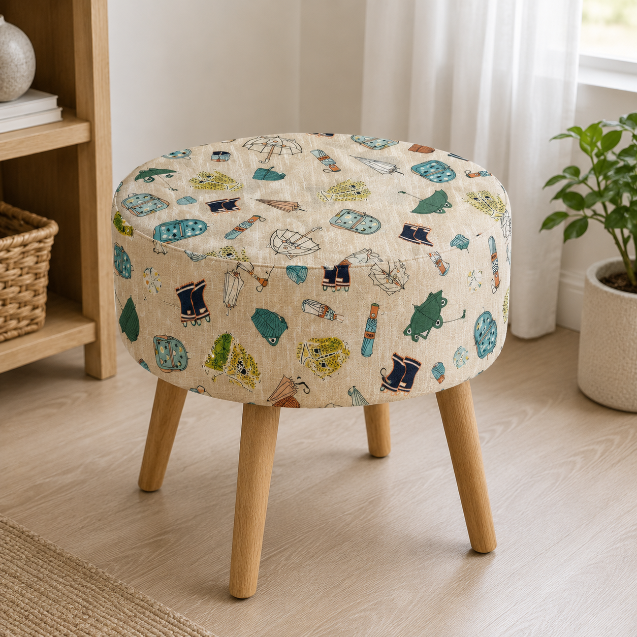 Splish Splash-Rainy Day Outfit-The Bright Leaf Design-Quilting Cotton Fabric