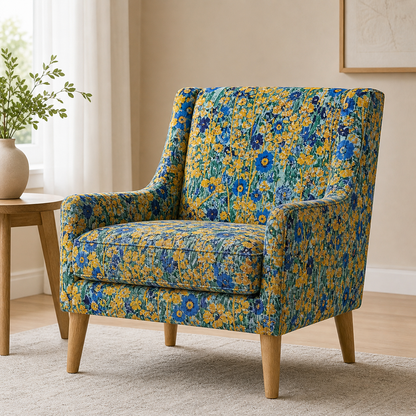 Gustav Klimt-Cobalt Gold Triangles-Robert Kaufman-Quilting Cotton Fabric