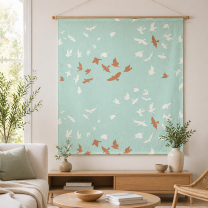 Art Gallery Fabrics-Aves Chatter Shine-Winged-Birds-Bonnie Christine-WNG-1026