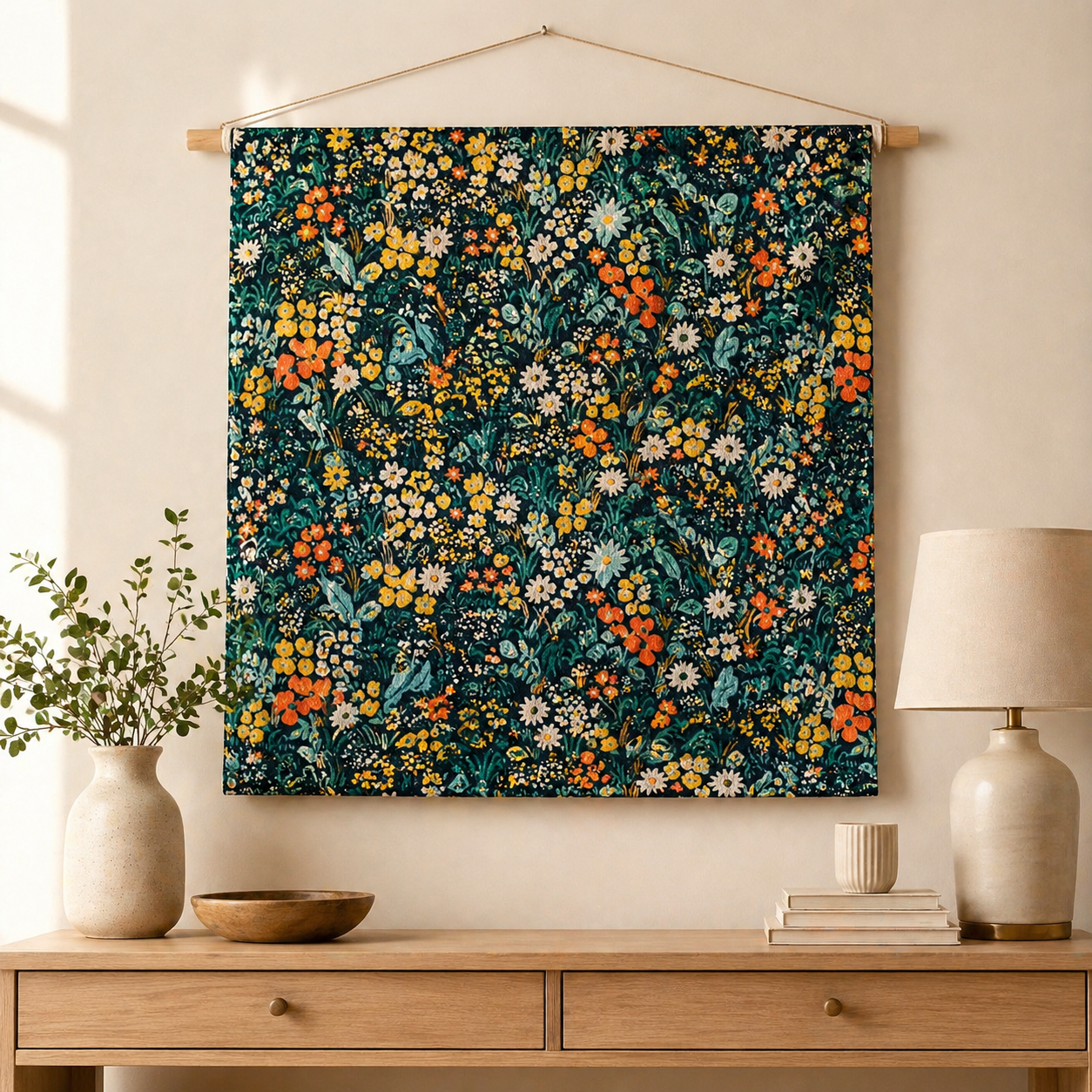 Bon Voyage-Meadow Black-Multi Unbleached Metallic Canvas-Rifle Paper Co-Cotton+ Steel