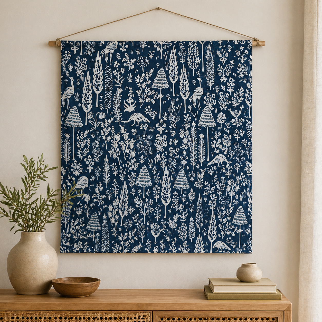 Camont-Menagerie Silhouette-Black Fabric-Rifle Paper Co-Cotton+ Steel