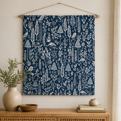Camont-Menagerie Silhouette-Black Fabric-Rifle Paper Co-Cotton+ Steel