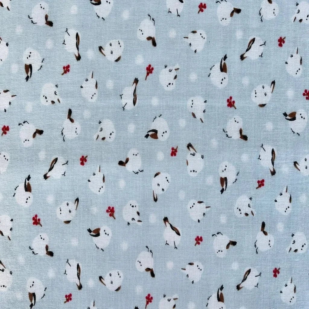 Bird Double Gauze - Bird Fabric - Double Gauze - Japanese Fabric