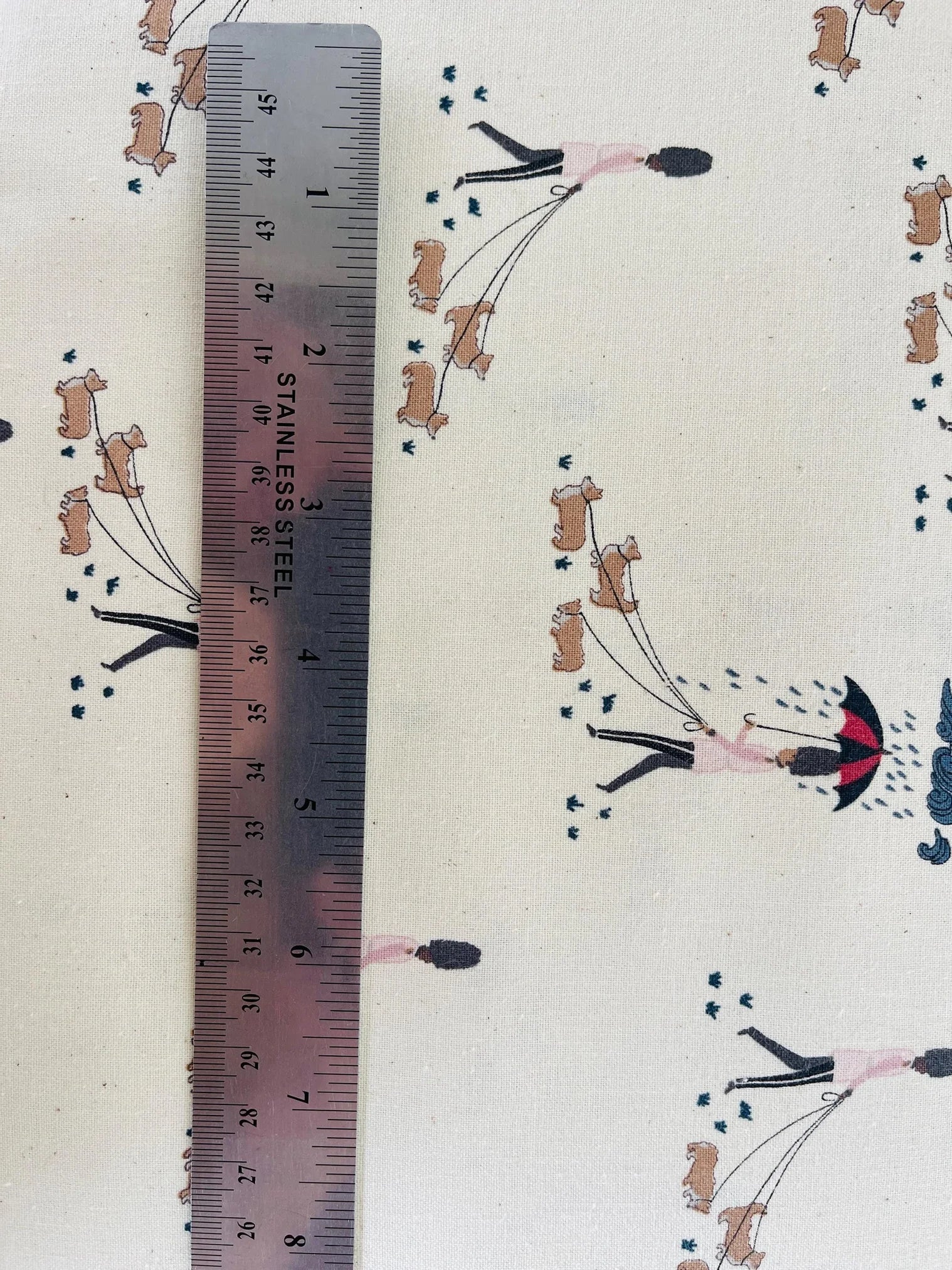 London Town-Reign Reign Go Away-White Unbleached Fabric-Sara Mulvanny-Cotton+Steel-SY103-WH3U