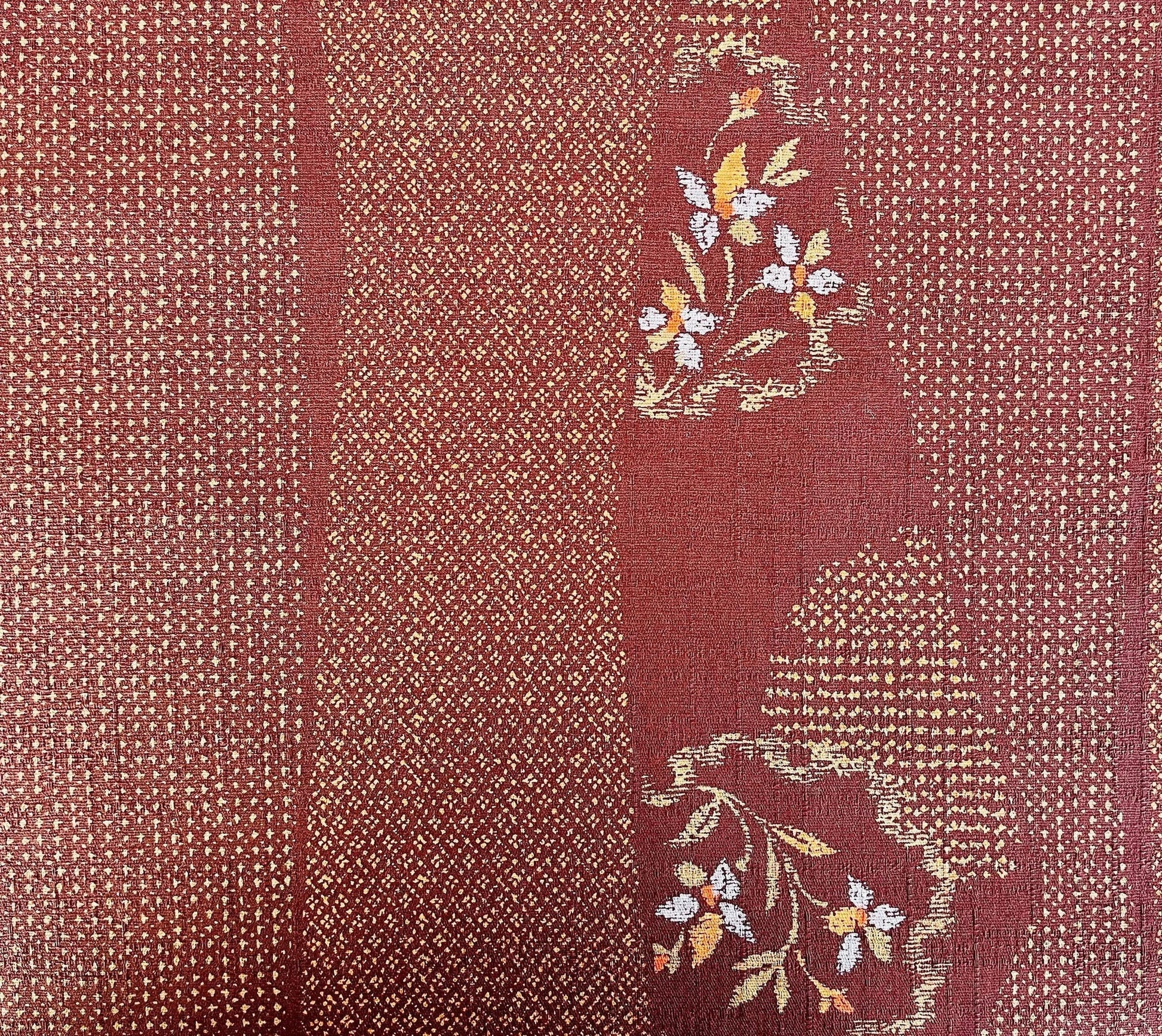 Floral - Floral Fabric - Westex - Japanese Textile - Cotton Dobby