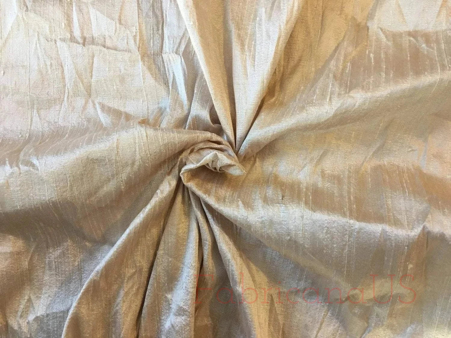 Indian silk Dupioni Fabric.Rose Gold.100% silk. 55" wide .