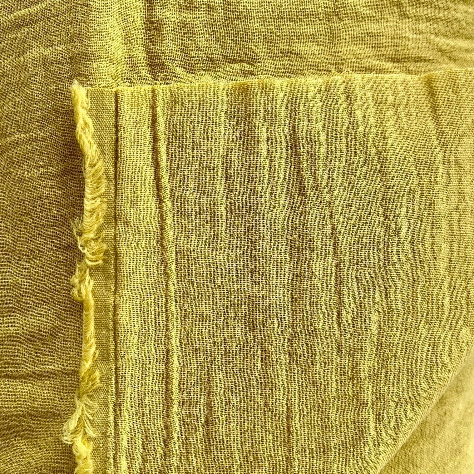 Kokka - Yellow Mustard - 100% Cotton - Triple Washed Double Gauze - Japanese Fabric