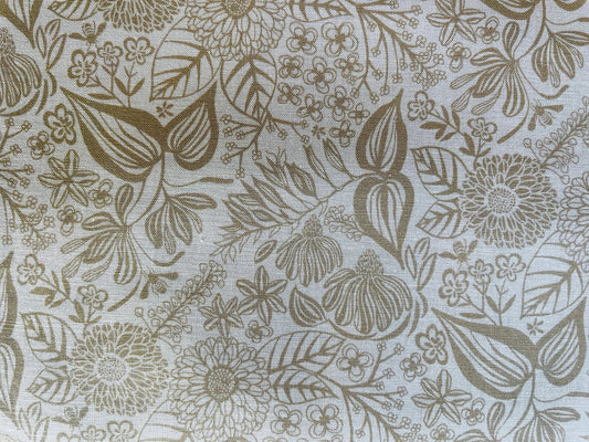 Honeybee Garden - Bee Garden - Overcast Fabric - Elizabeth Halpern - EH104-OV4