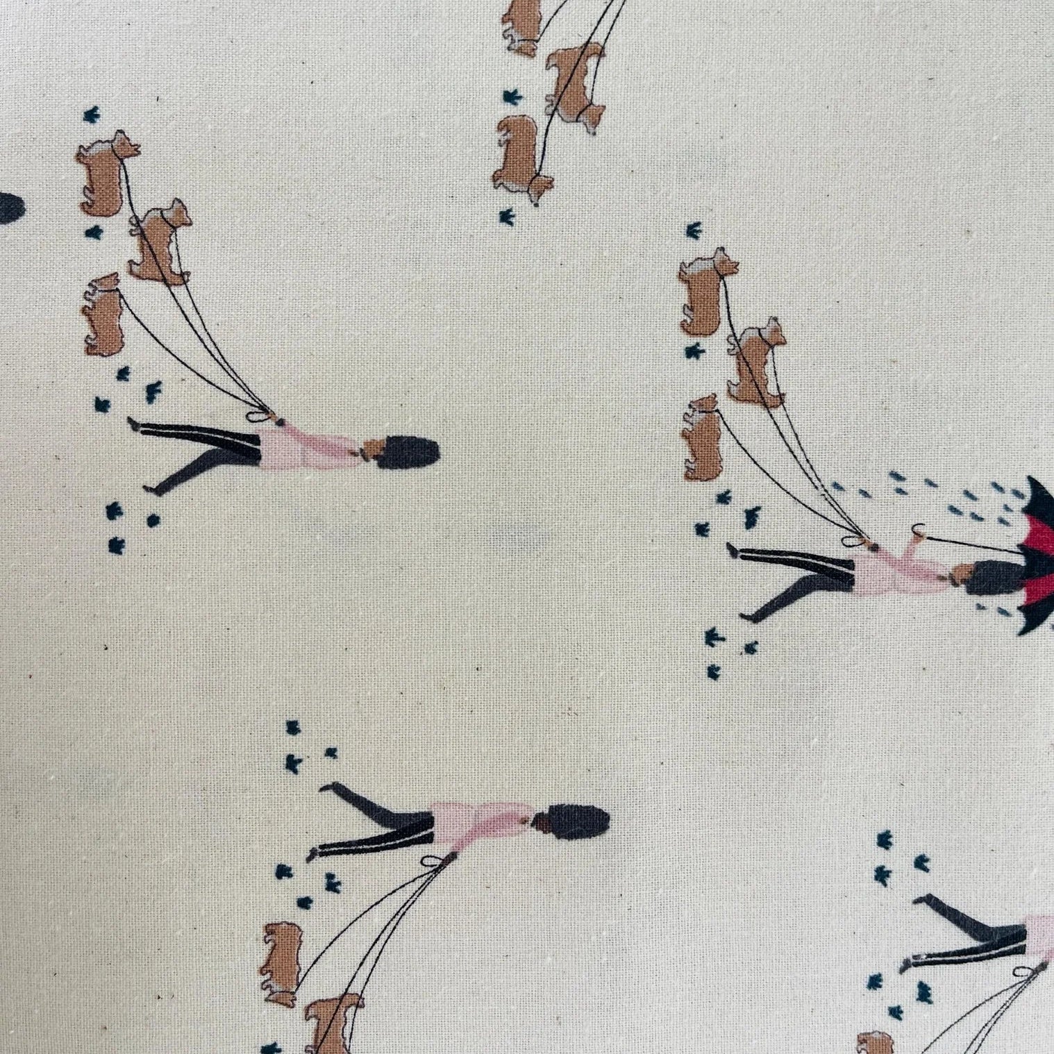 London Town-Reign Reign Go Away-White Unbleached Fabric-Sara Mulvanny-Cotton+Steel-SY103-WH3U