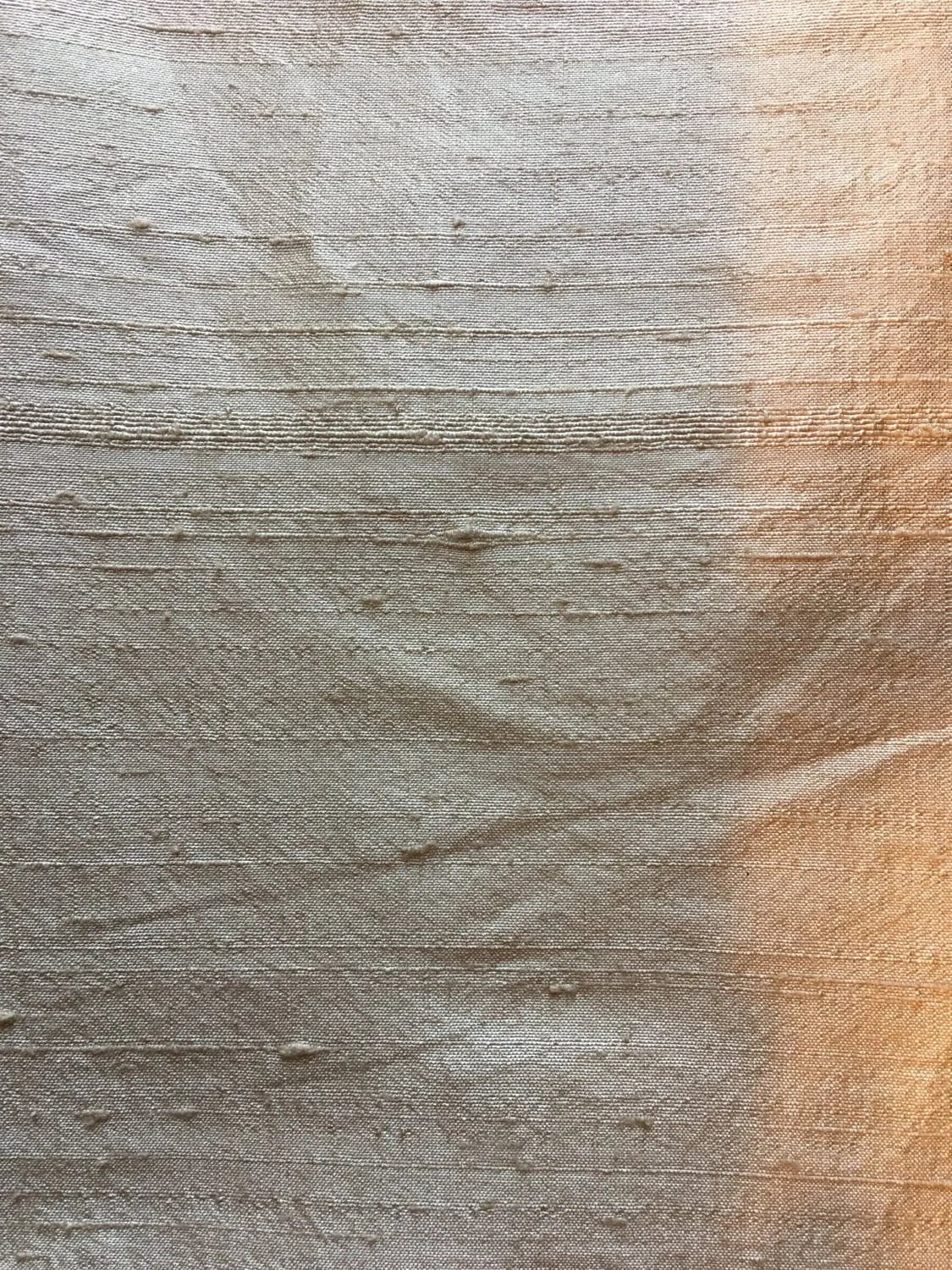 Indian Silk Dupioni Fabric.Light gold. 100% silk. - Fabricanaus