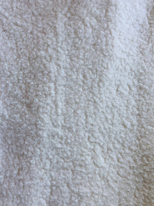 ProSoft® Stretch-FIT Organic Cotton Sherpa Fleece Waterproof ECO-PUL™ Fabric (W-532) - Natural