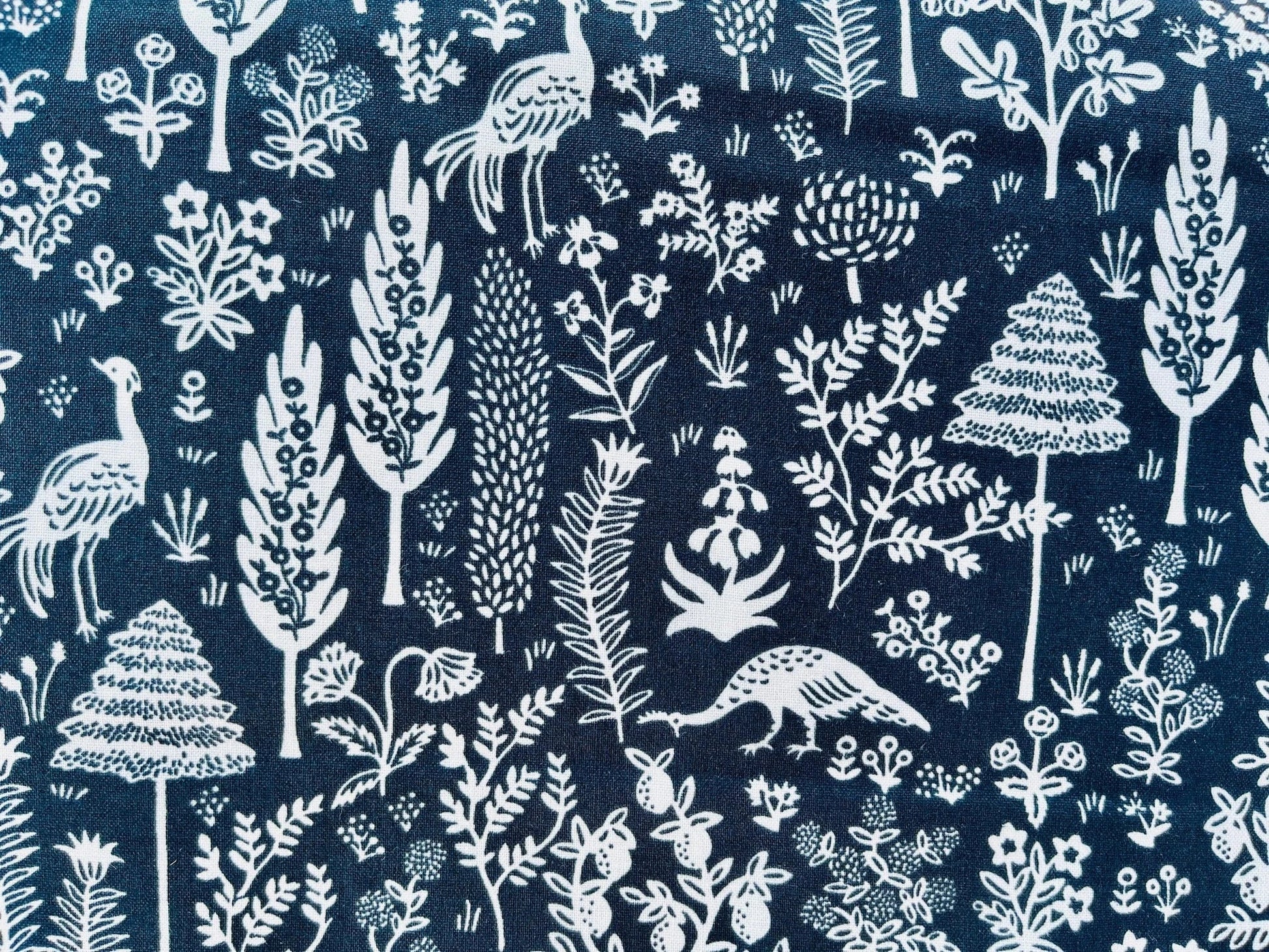 Camont - Menagerie - Black Metallic Fabric - Rifle Paper Co - Quilting Cotton Fabric - Cotton+ Steel - RP700-BK1