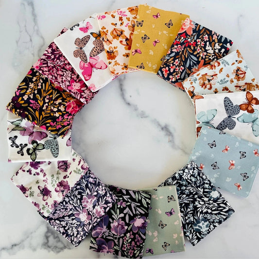Butterflies in the Garden - Fat Quarter 15 pcs bundle - RJR - Cotton+ Steeel