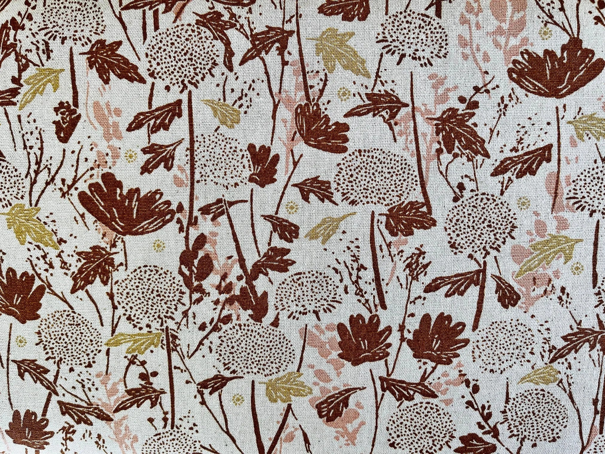 Summer Folk-Wander Field-Clay Unbleached Canvas Fabric-Lissie Teehee-Cotton + Steel-Ll100-CL6UC