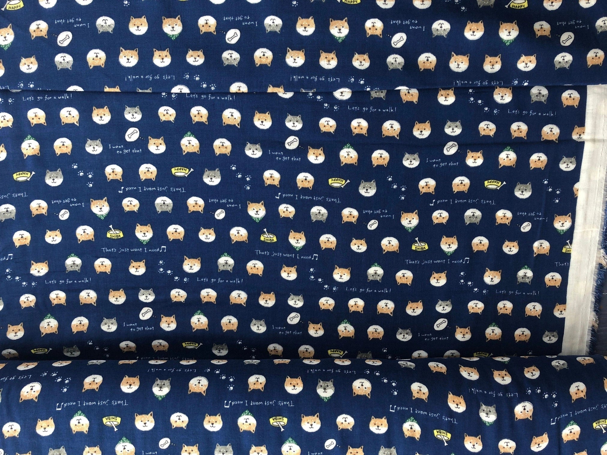 Dog - Dog Fabric - Japanese Fabric - Kokka - Double Gauze Cotton  - KTS-6485