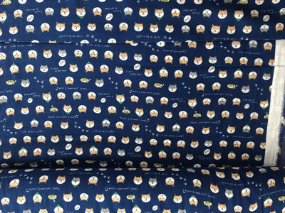 Dog - Dog Fabric - Japanese Fabric - Kokka - Double Gauze Cotton  - KTS-6485