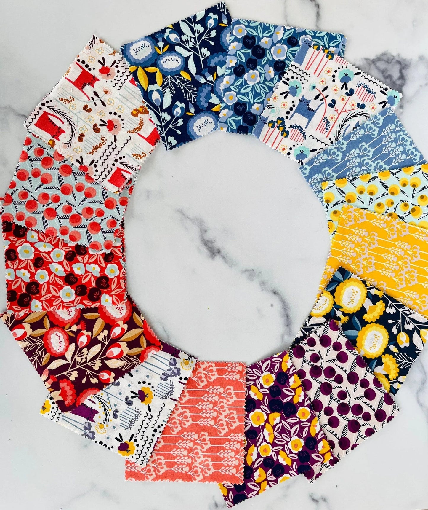 Glory - Around The World - United Kingdom - 10” x 10” Pack 42 Pcs bundle - Megan Carter - Cotton + Steel Fabric - MC200P  - 10 x 10