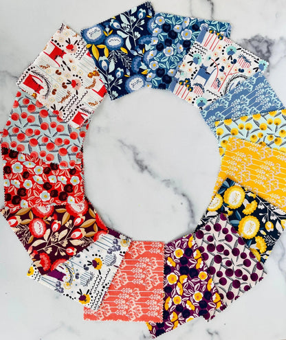Glory - Around The World - United Kingdom - 10” x 10” Pack 42 Pcs bundle - Megan Carter - Cotton + Steel Fabric - MC200P  - 10 x 10