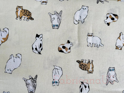 Cat - Cat Fabric - Robert Kaufman - Japanese quilting cotton.