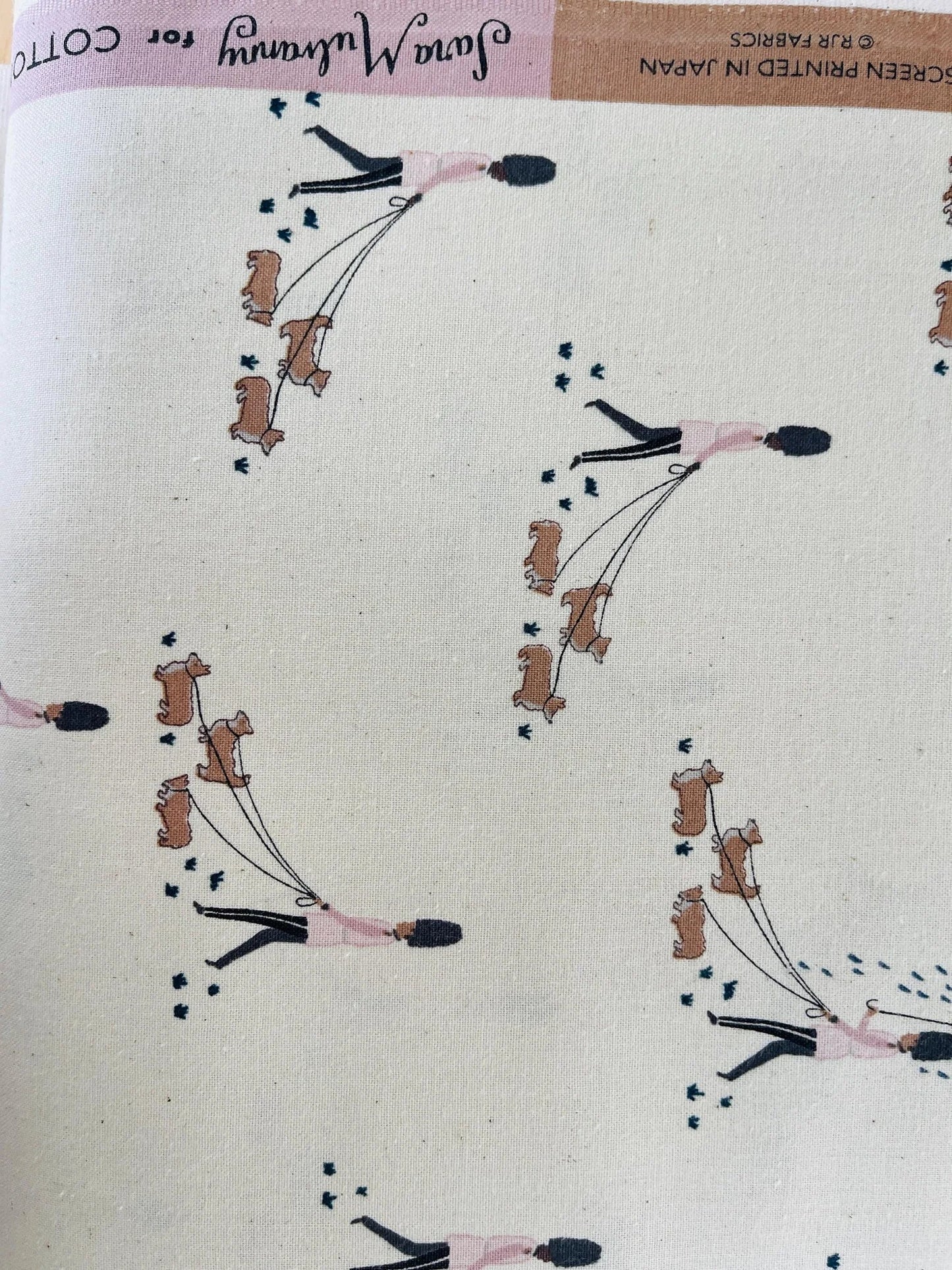 London Town-Reign Reign Go Away-White Unbleached Fabric-Sara Mulvanny-Cotton+Steel-SY103-WH3U