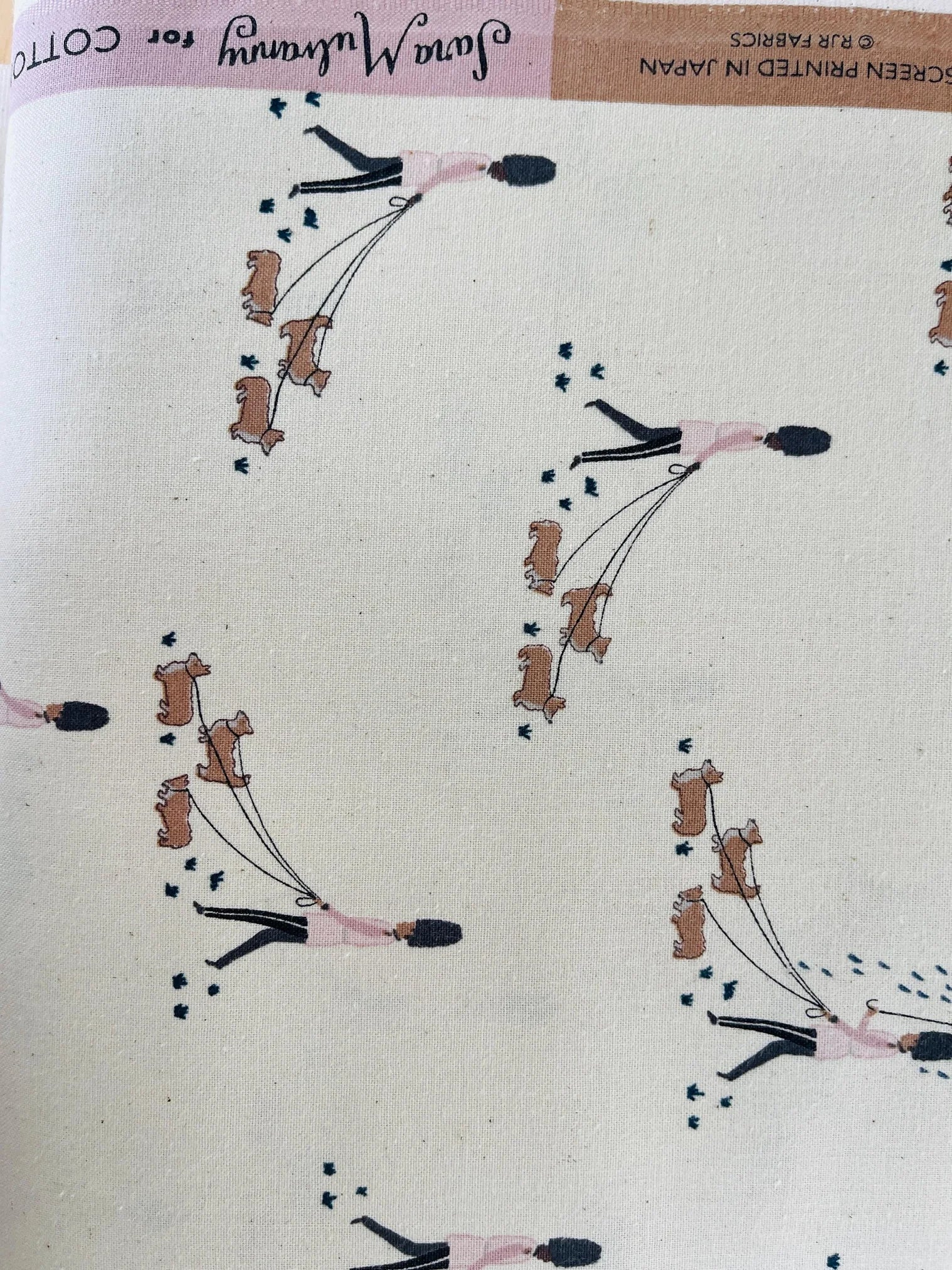 London Town-Reign Reign Go Away-White Unbleached Fabric-Sara Mulvanny-Cotton+Steel-SY103-WH3U