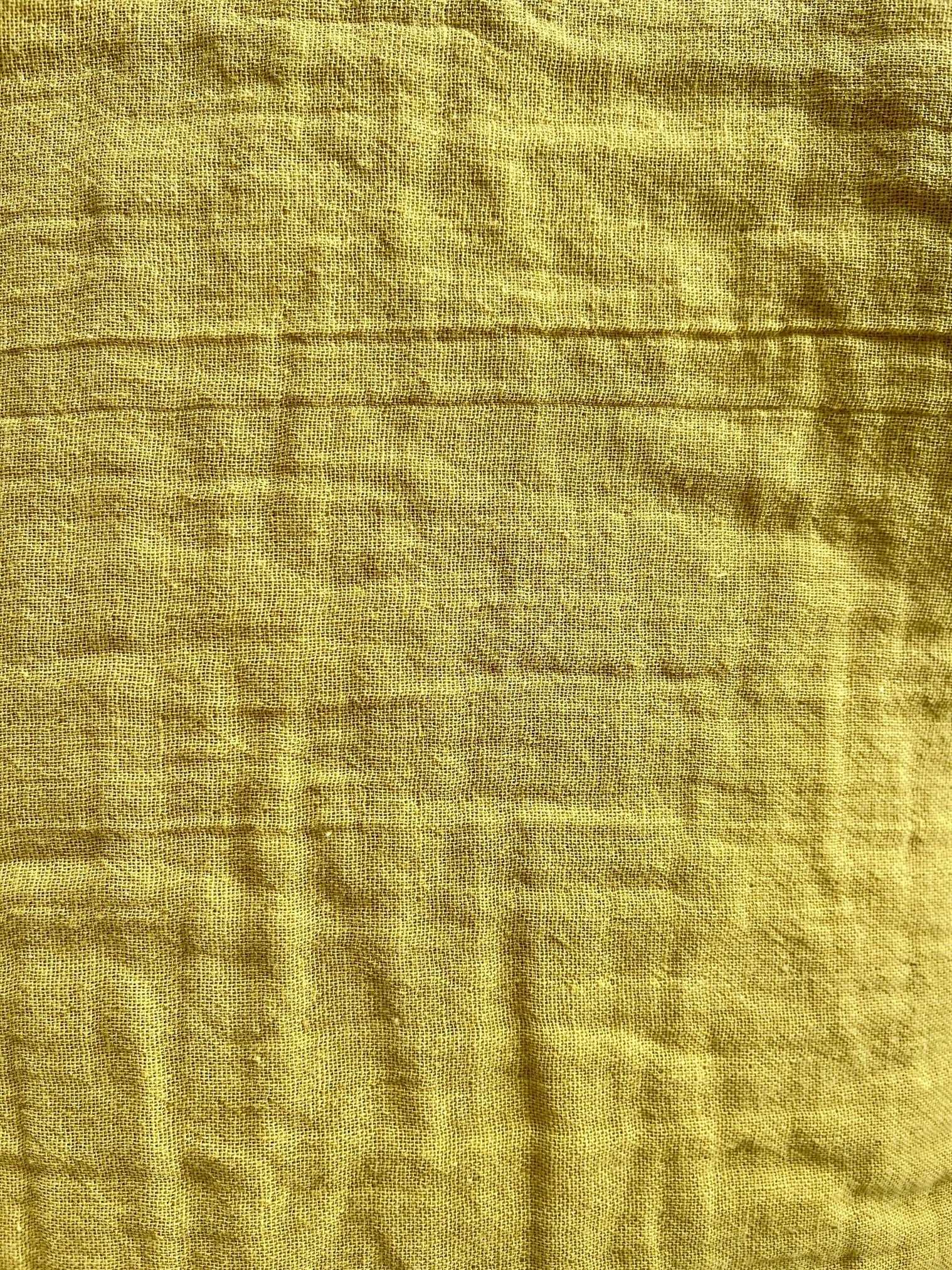 Kokka - Yellow Mustard - 100% Cotton - Triple Washed Double Gauze - Japanese Fabric
