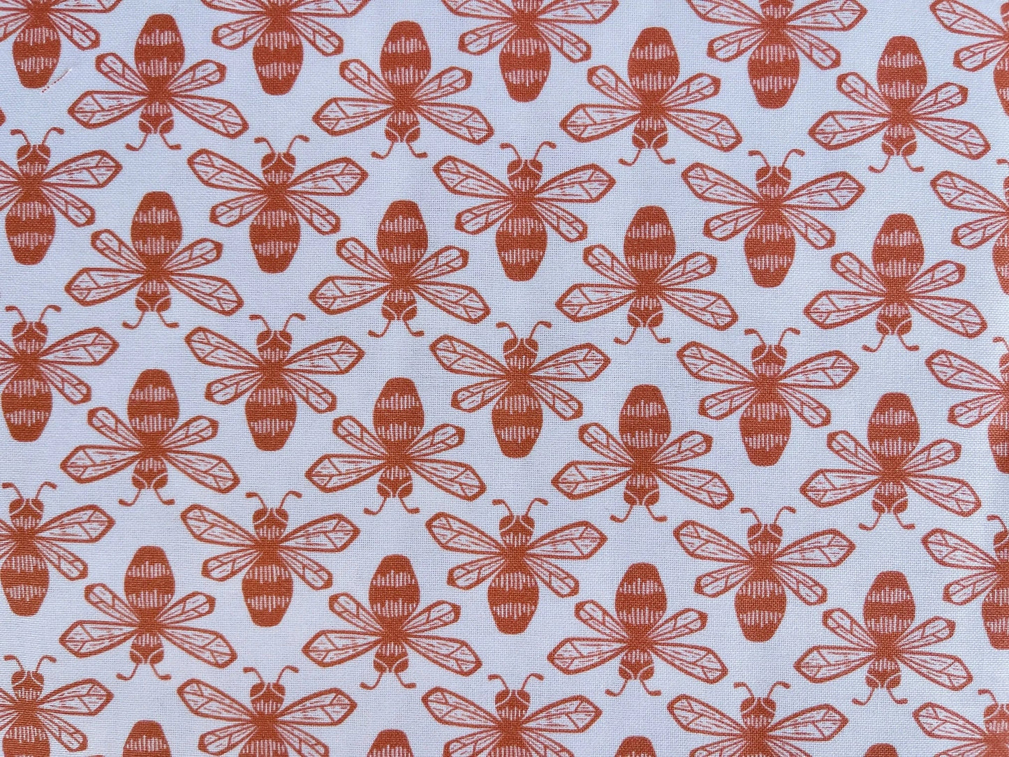 Sweet Floral Scent-Bee-Coral Fabric-Loes Van Oosten-Cotton+Steel-LV802-CO2
