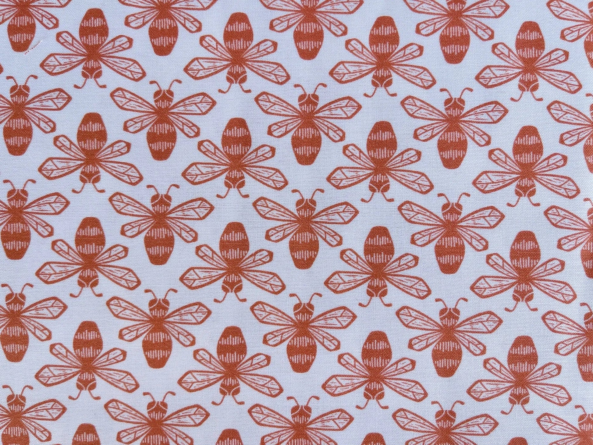 Sweet Floral Scent-Bee-Coral Fabric-Loes Van Oosten-Cotton+Steel-LV802-CO2