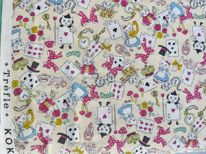 Cat-Cat Fabric-Funny Cats-Kokka fabric-Japanese Fabric