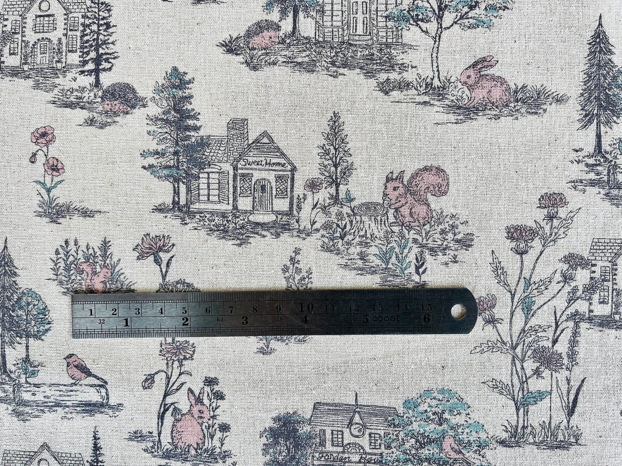 Squirrel Fabric - Porcupine Fabric - Forest Friends Fabric - Japanese Fabric - 33000-2A
