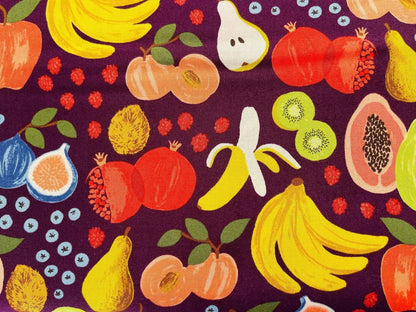 Orchard-Fruit Stand-Burgundy Fabric-Rifle Paper Co-Cotton + Steel-RP1200-BU1