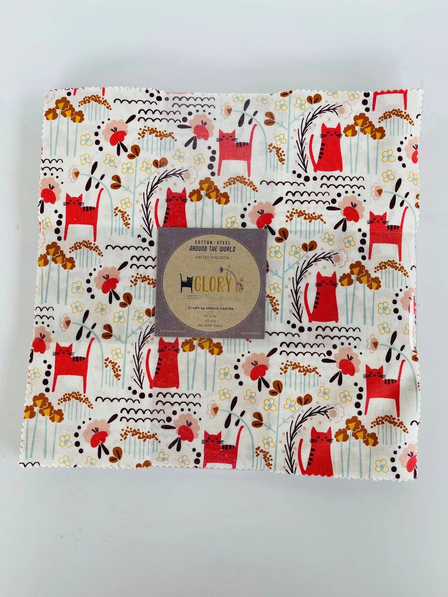 Glory - Around The World - United Kingdom - 10” x 10” Pack 42 Pcs bundle - Megan Carter - Cotton + Steel Fabric - MC200P  - 10 x 10
