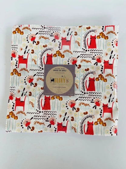 Glory - Around The World - United Kingdom - 10” x 10” Pack 42 Pcs bundle - Megan Carter - Cotton + Steel Fabric - MC200P  - 10 x 10